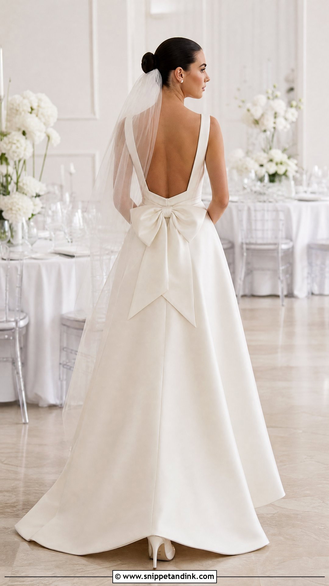 Bow Back Wedding Dress - Snippet and Ink - 20 Simple Open Back Wedding Dress Ideas