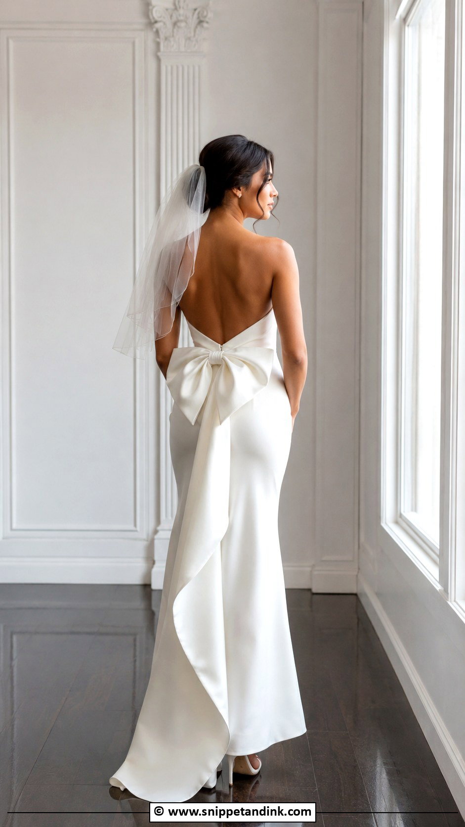 Bow Back Wedding Dress - Snippet and Ink - 30 Cute Wedding Dress Ideas