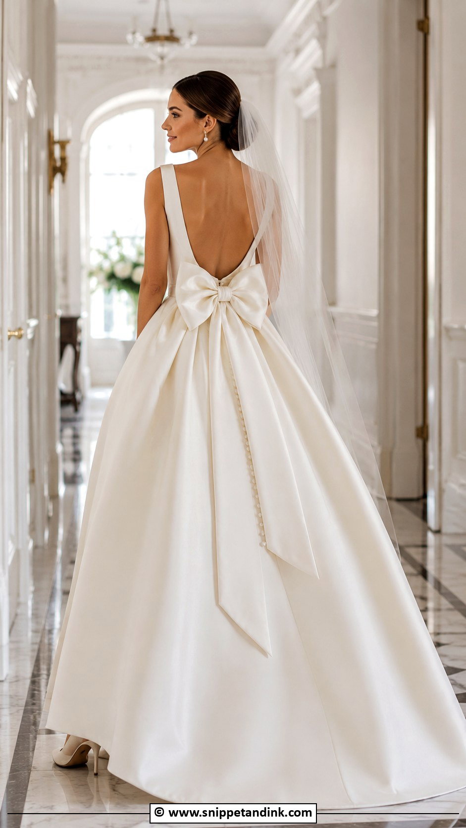 Bow Back Wedding Dress - Snippet and Ink - 30 Fairy Tale Wedding Dress Ideas