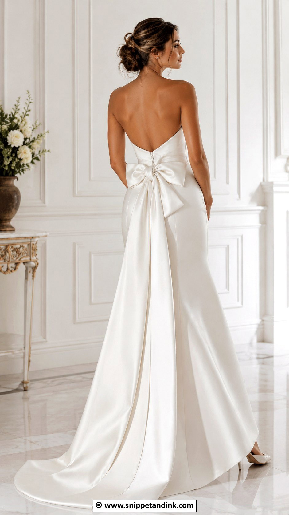 Bow Back Wedding Dress - Snippet and Ink - 25 Classic Timeless Classy Wedding Dress Ideas