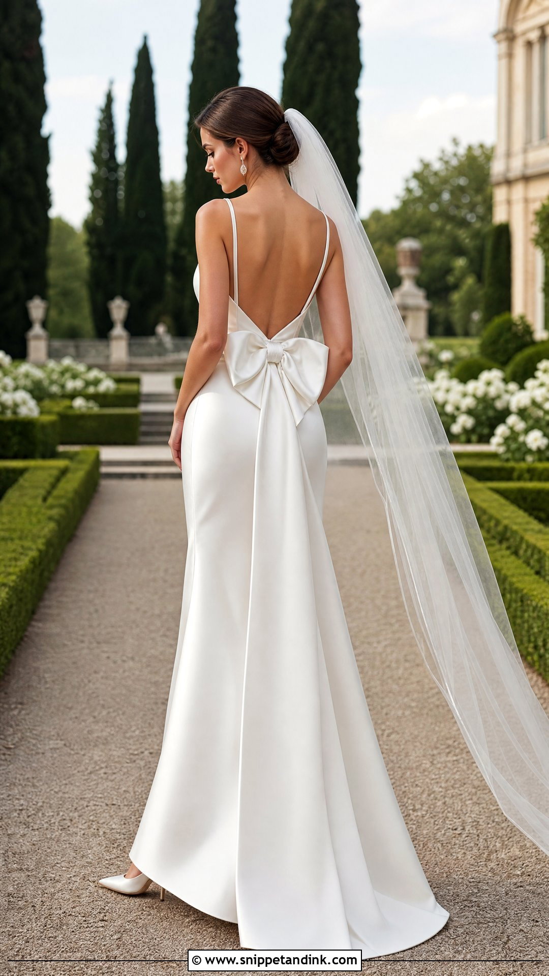 Bow Back White Silk Wedding Dress - Snippet and Ink - 20 White Silk Wedding Dress Ideas