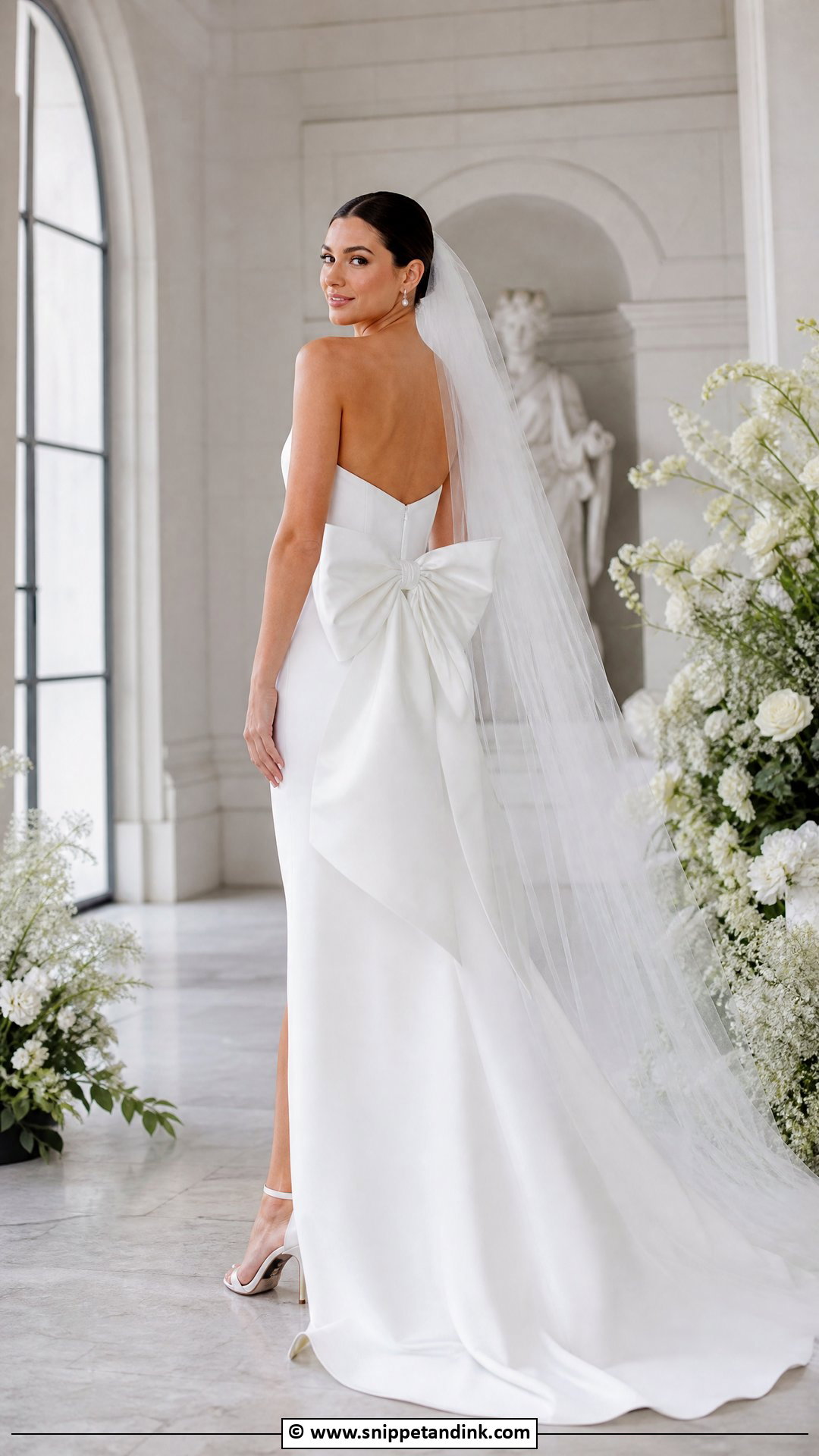 Bow Bridal Dress Outfit - Snippet and Ink - 35 Bridal Outfit Ideas