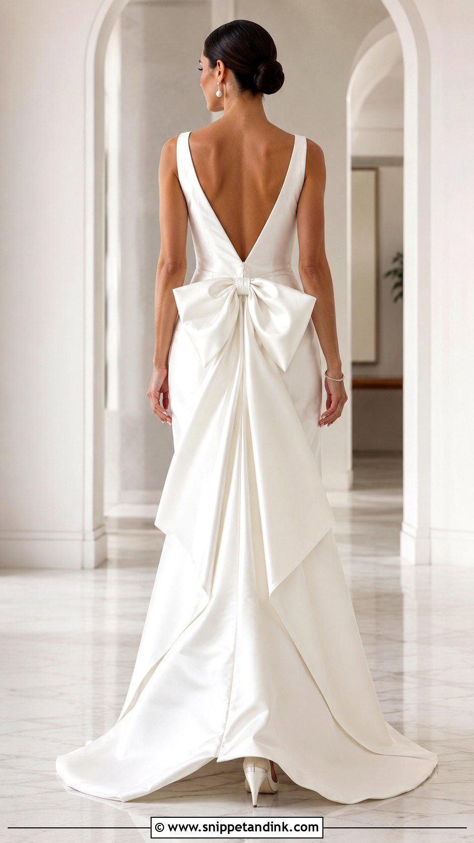 Bow Bustle With Statement Back Gown - Snippet and Ink - 20 Bustle Types Ideas