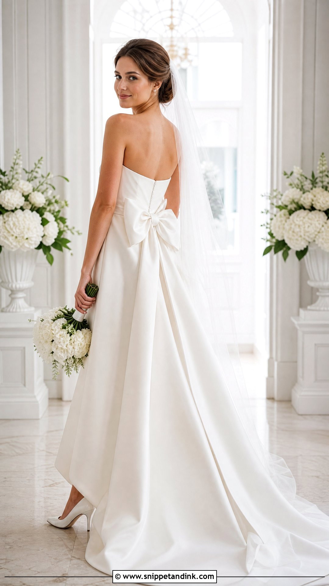 Bow Detail Bridal Frock - Snippet and Ink - 25 Bridal Frock Ideas