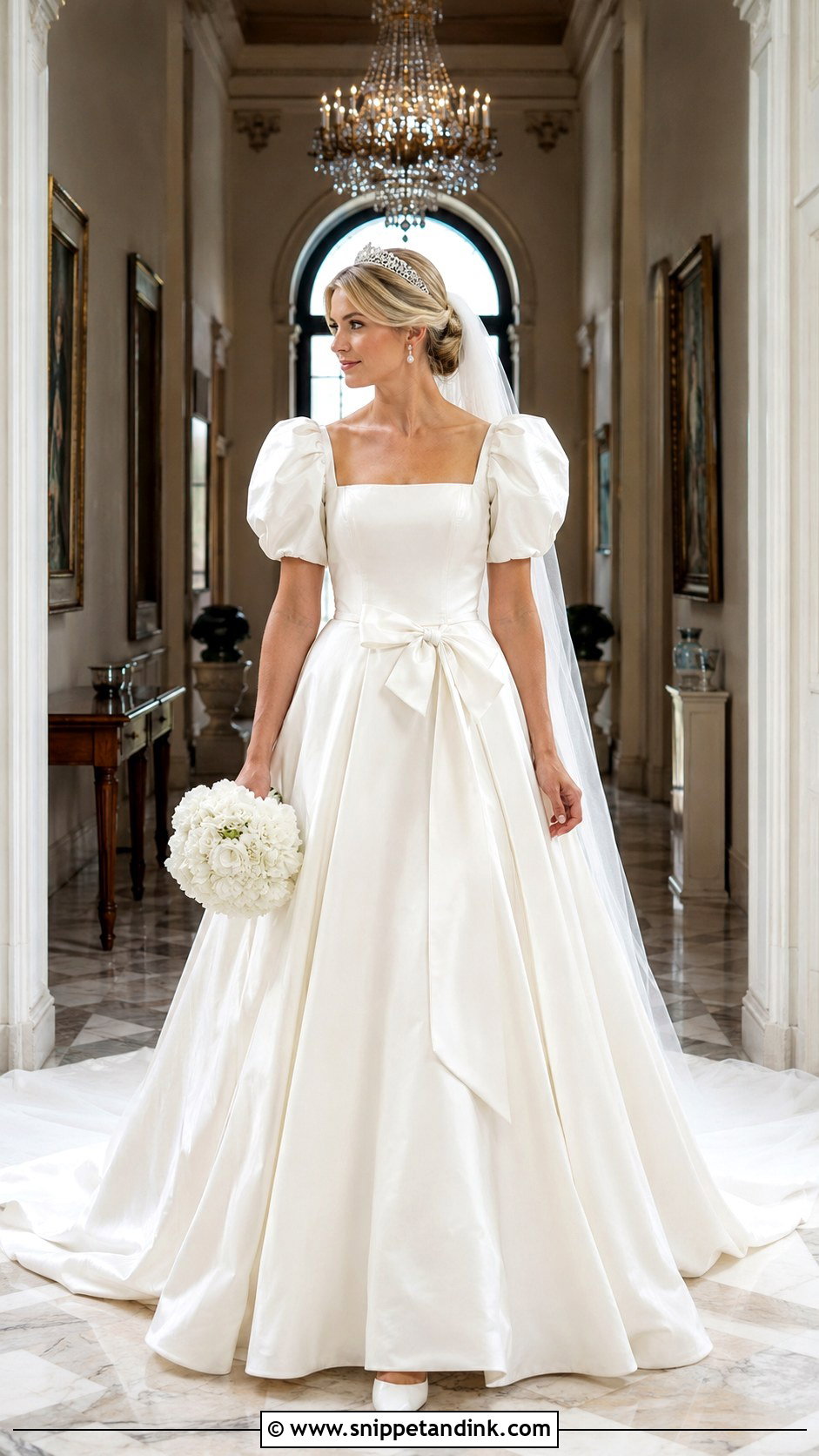 Bow Detail Lady Diana Wedding Dress - Snippet and Ink - 20 Lady Diana Wedding Dress Ideas