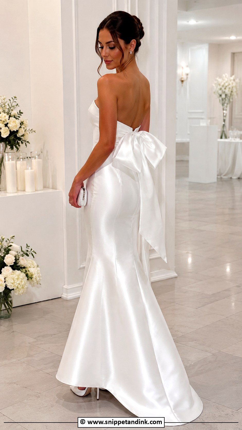 Bow Detail Mermaid Gown - Snippet and Ink - 30 Mermaid Gown Ideas