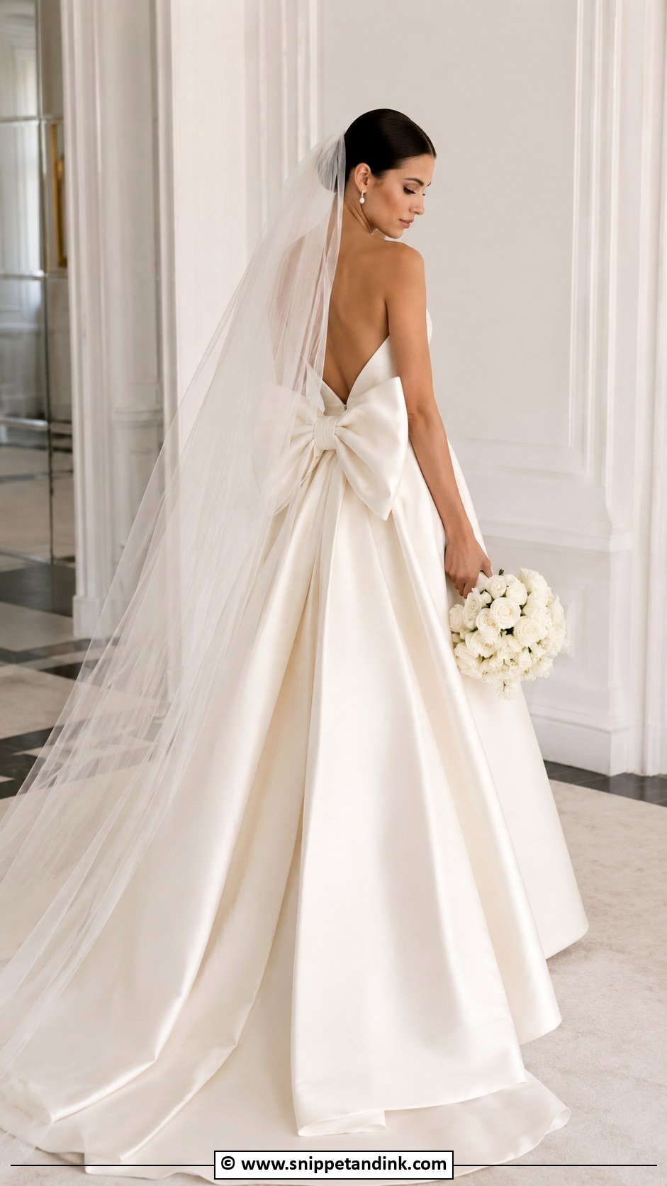Bow Detail Wedding Dress - Snippet and Ink - 30 Beautiful Wedding Dresses