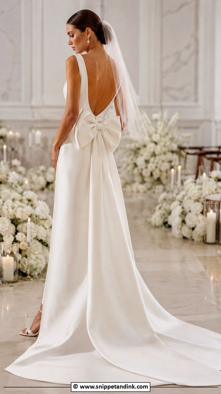 Bow Detail Wedding Dress - Snippet and Ink - 30 Pretty Wedding Dresses