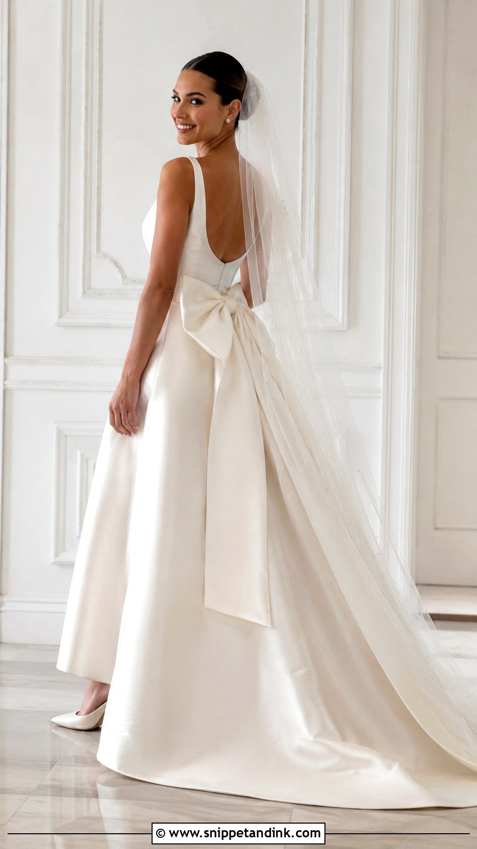 Bow Detail Wedding Dress - Snippet and Ink - 25 Dress Design for Wedding Ideas