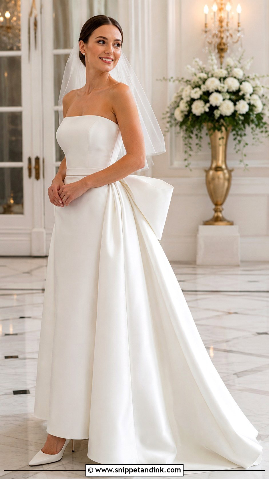 Bow Detail Wedding Gown - Snippet and Ink - 20 Latest Wedding Gowns Bridal Collection