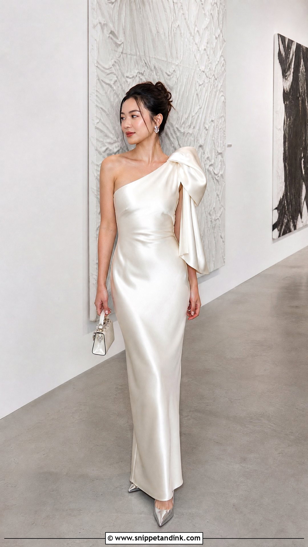 Bow Gown With Pointed Heels - Snippet and Ink - 25 Trending Gowns