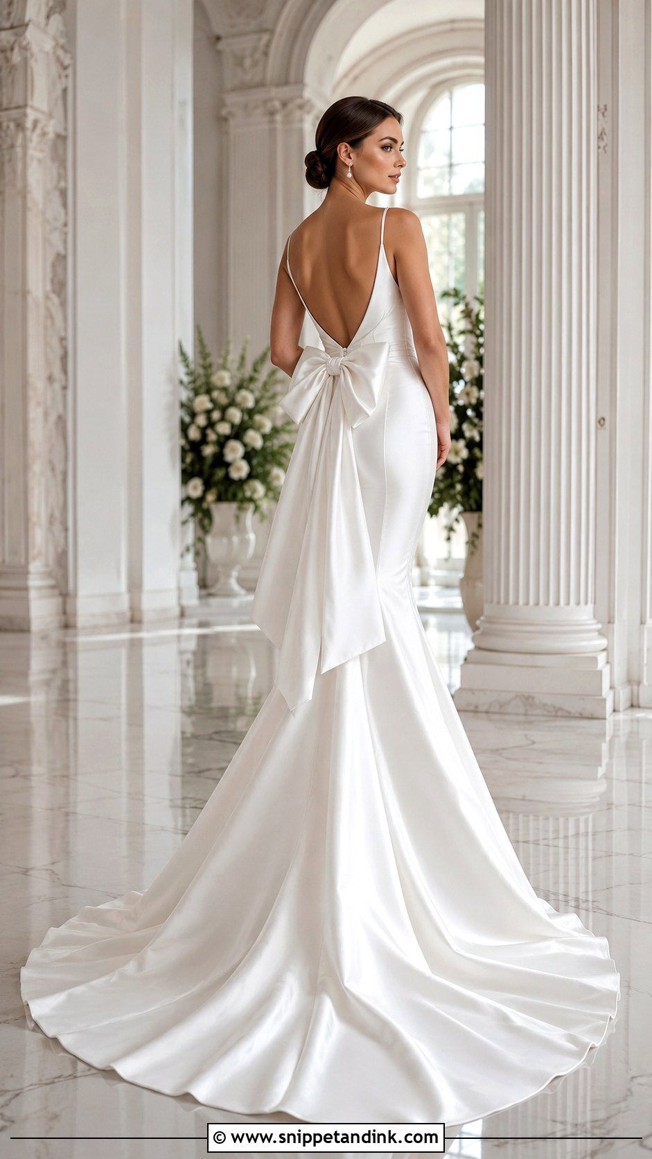 Bow Mermaid Wedding Dress With Train - Snippet and Ink - 25 Mermaid Wedding Dress with Train Ideas