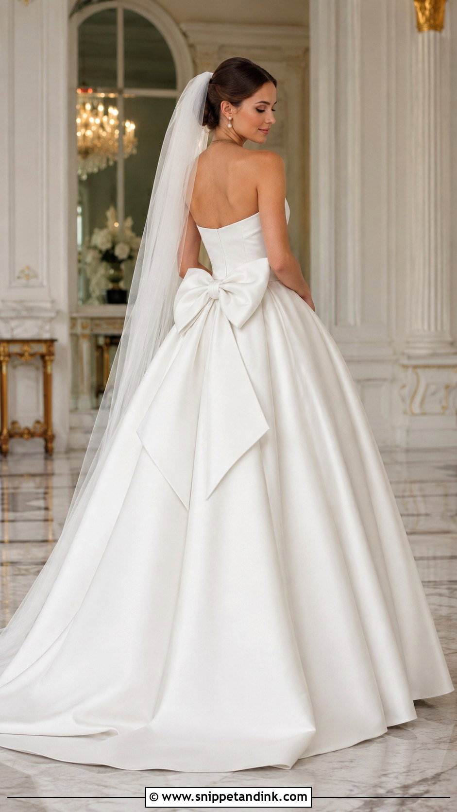 Bow Princess Gown Wedding Dress - Snippet and Ink - 25 Princess Gown Wedding Dress Ideas