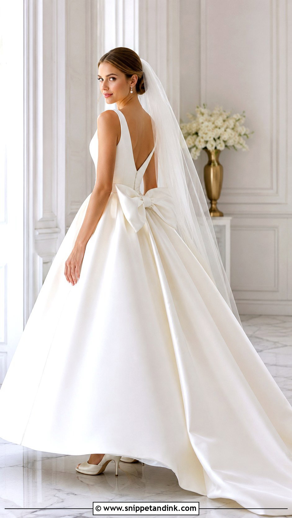 Bow Puffy Wedding Dress - Snippet and Ink - 25 Puffy Wedding Dresses