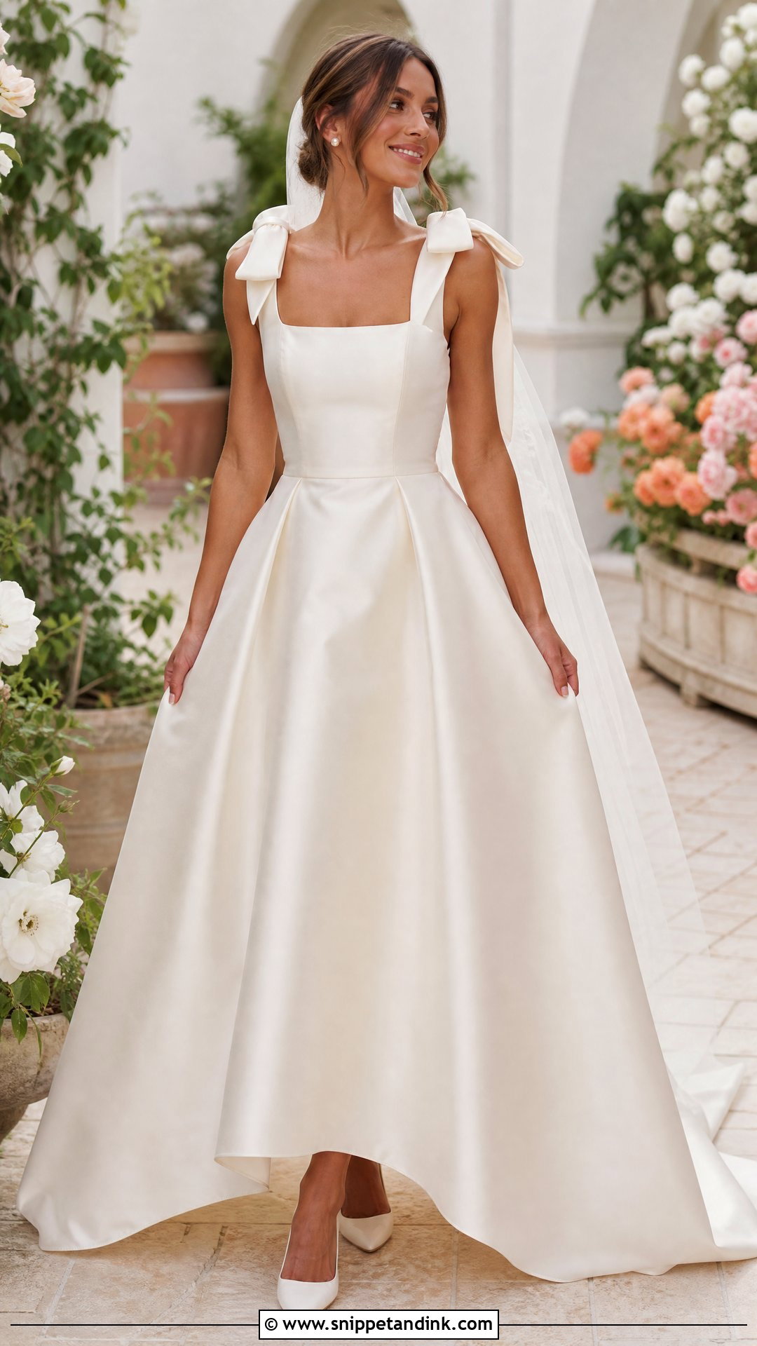 Bow Shoulder Wedding Dress - Snippet and Ink - 25 Bow Wedding Dress Ideas