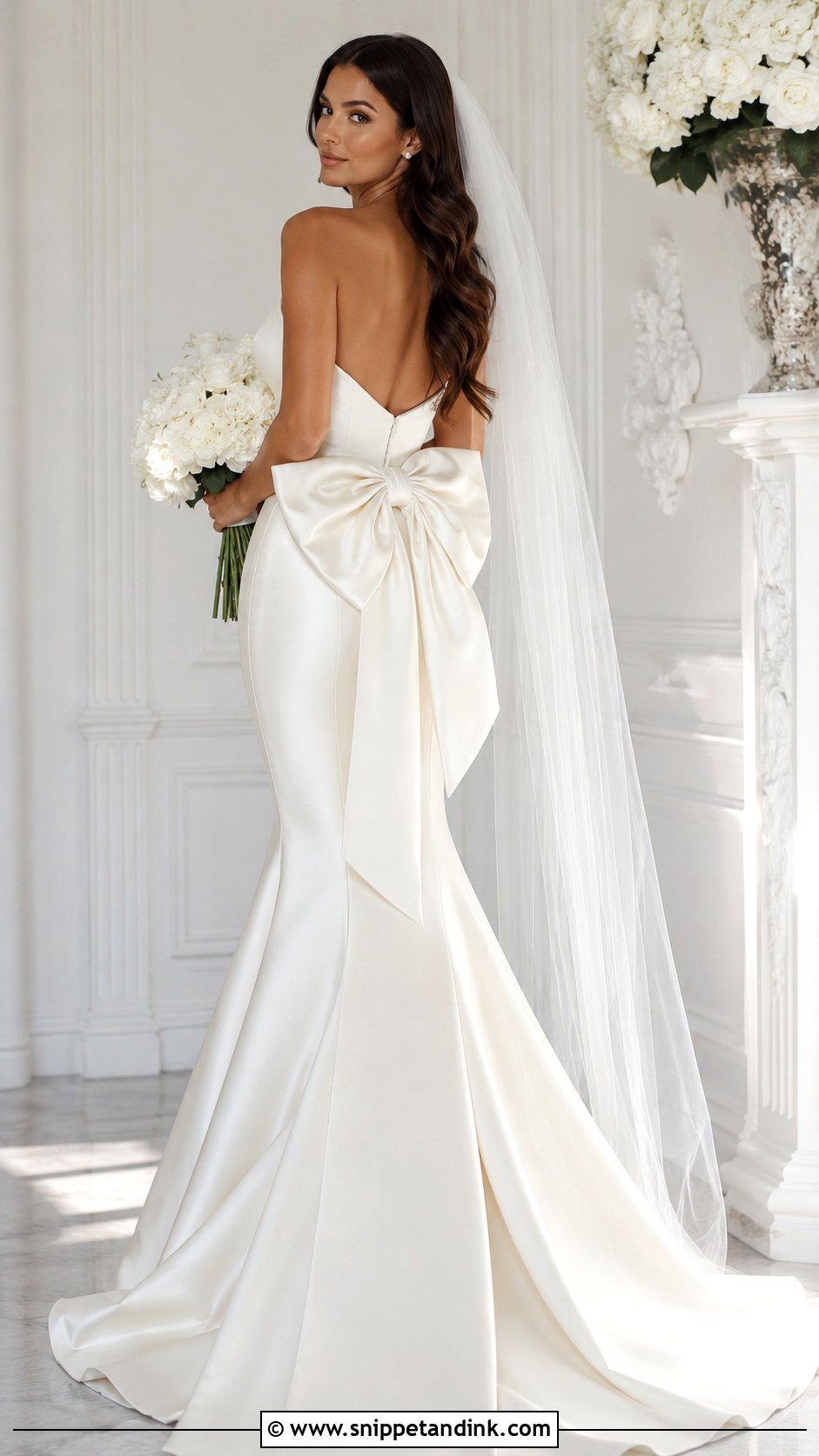 Bow Siren Wedding Dress - Snippet and Ink - 30 Siren Wedding Dress Ideas