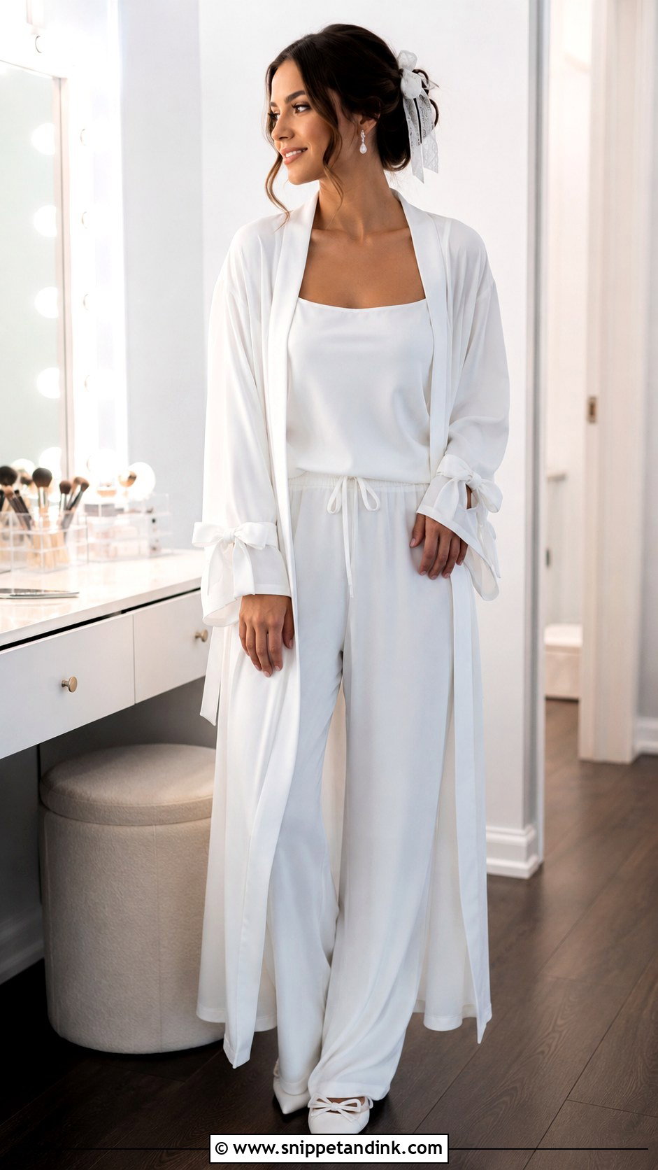 Bow Sleeve Bride to Be Robe - Snippet and Ink - 20 Bride to Be Robe Ideas
