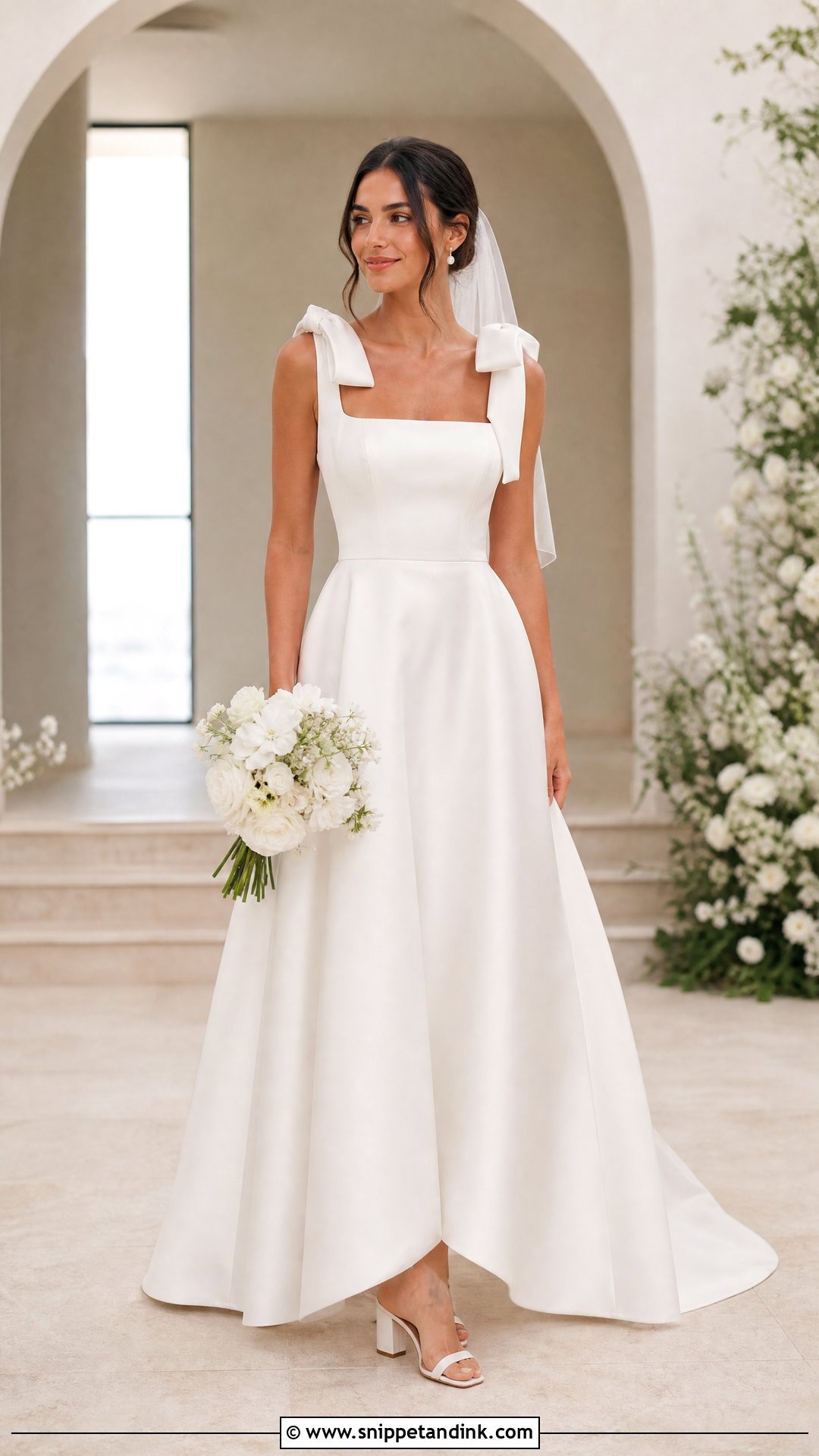 Bow Strap Wedding Dress - Snippet and Ink - 20 Wedding Dress Straps Ideas