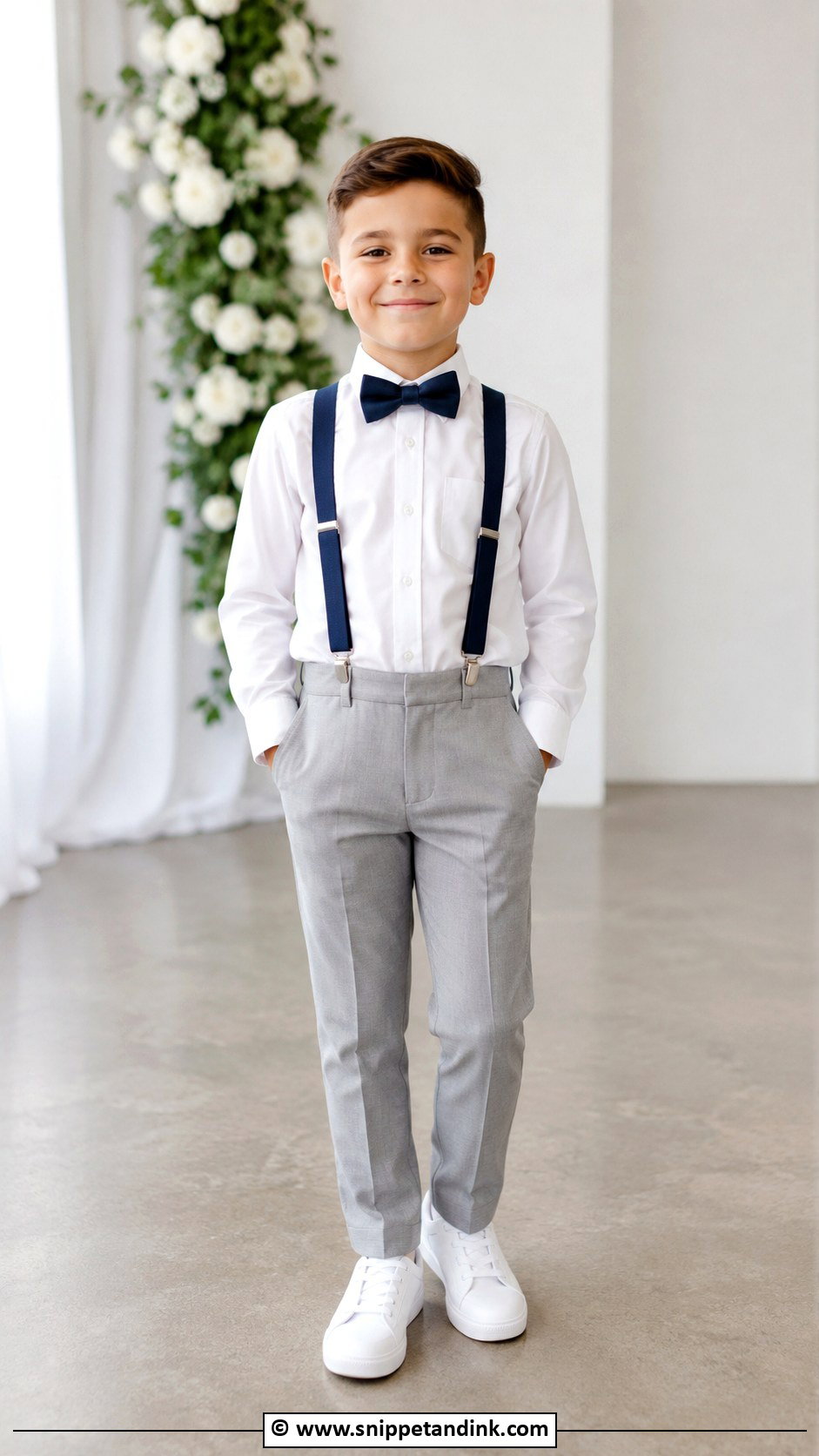 Bow Tie And Sneakers Ring Bearer Outfit - Snippet and Ink - 35 Ring Bearer Outfit Ideas