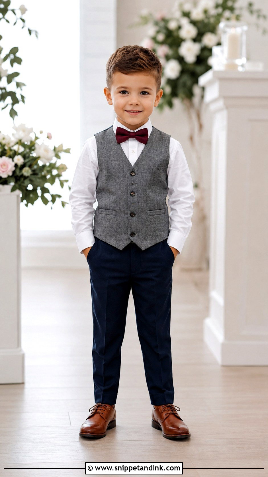 Bow Tie Boys Wedding Outfit - Snippet and Ink - 25 Kids Wedding Outfits Boys