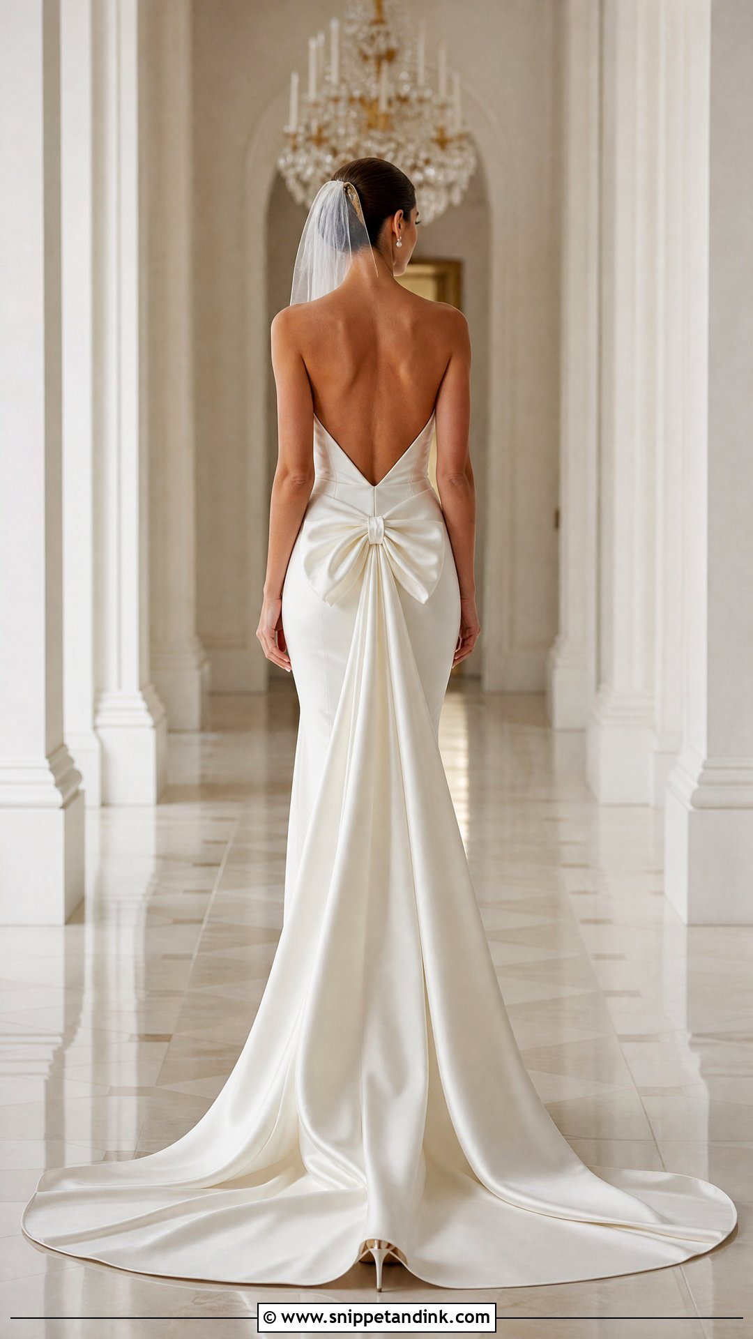 Bow Train Wedding Dress - Snippet and Ink - 25 Bow Wedding Dress Ideas