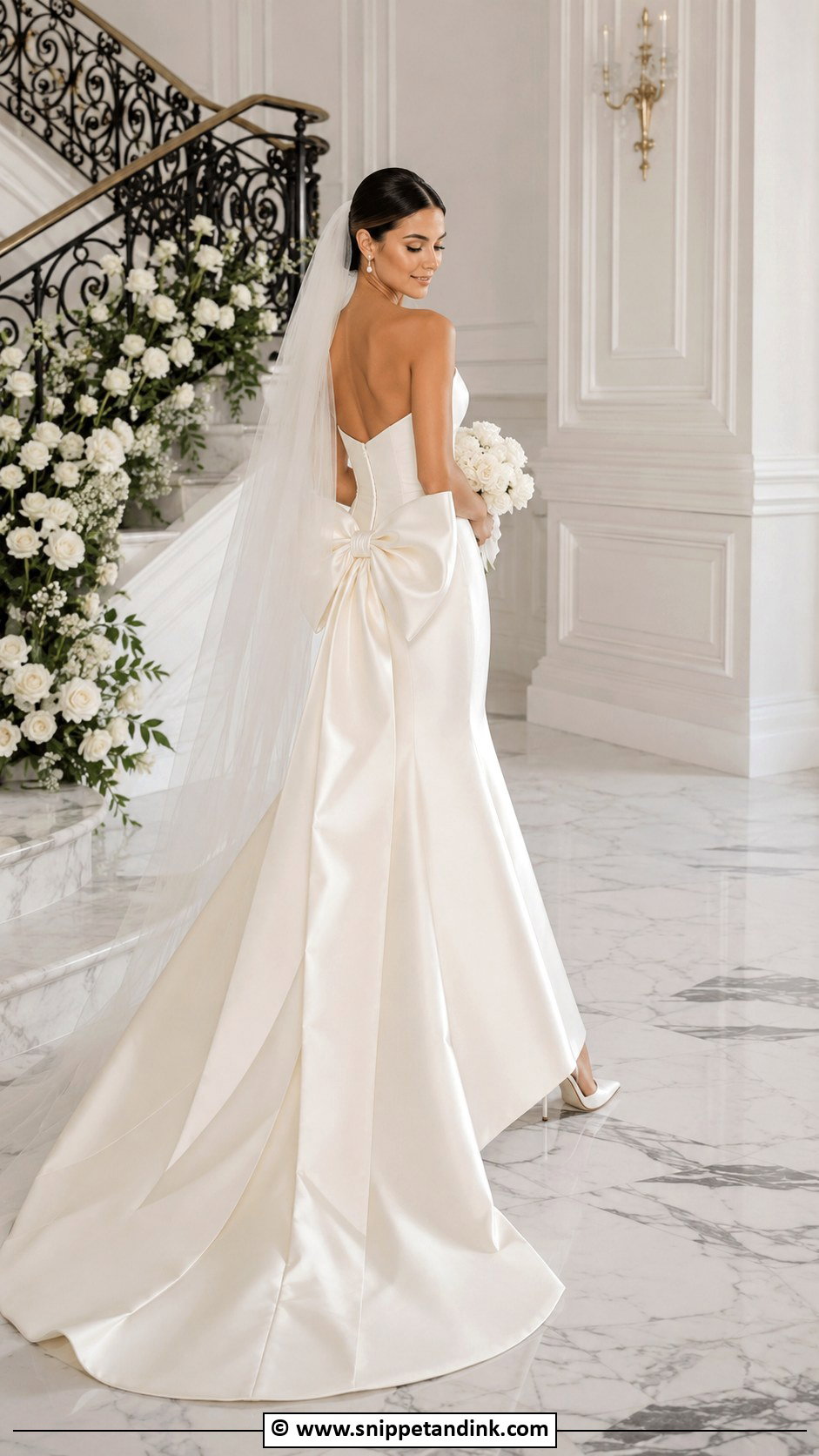Bow Trumpet Wedding Dress - Snippet and Ink - 30 Trumpet Wedding Dress Ideas