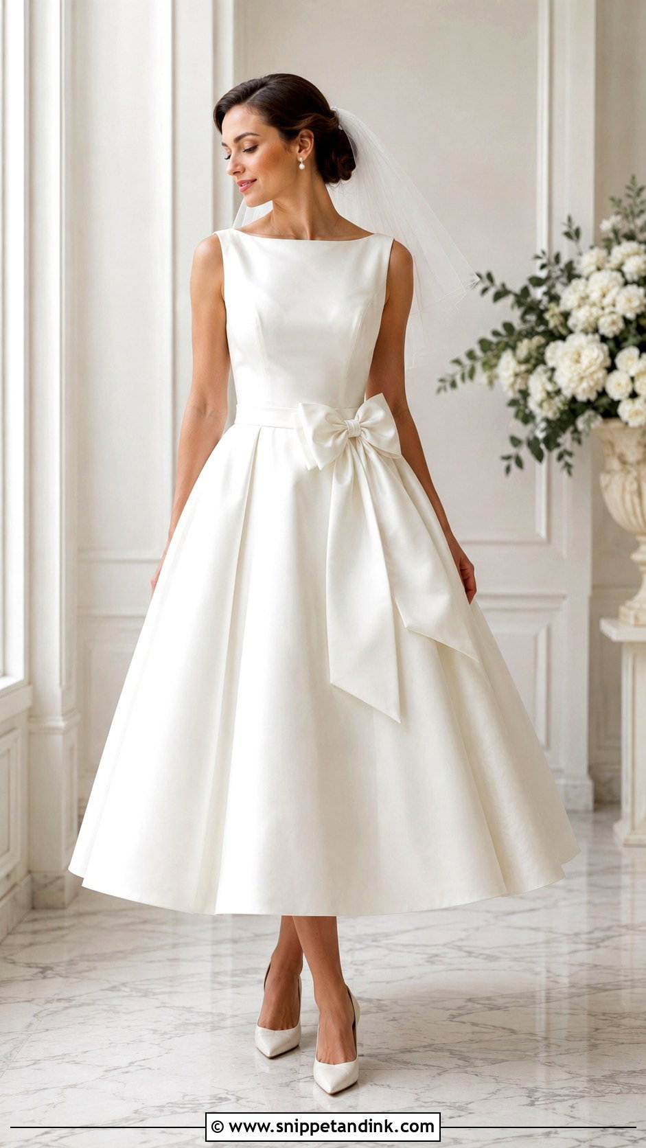 Bow Waist 50s Wedding Dress - Snippet and Ink - 20 50s Inspired Wedding Dress Ideas