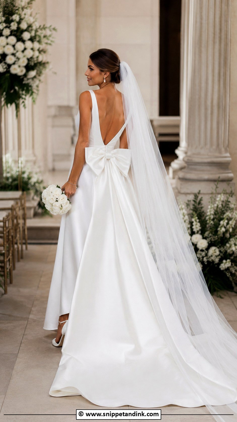 Bow Wedding Dress - Snippet and Ink - 30 Bridal Dress Fashion Ideas