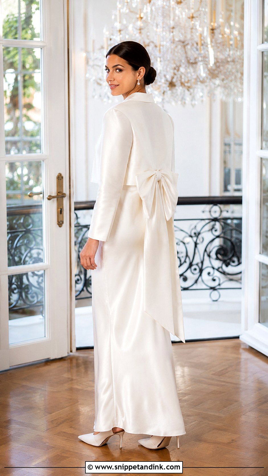 Bow Wedding Dress Jacket - Snippet and Ink - 25 Wedding Dress Jacket Ideas