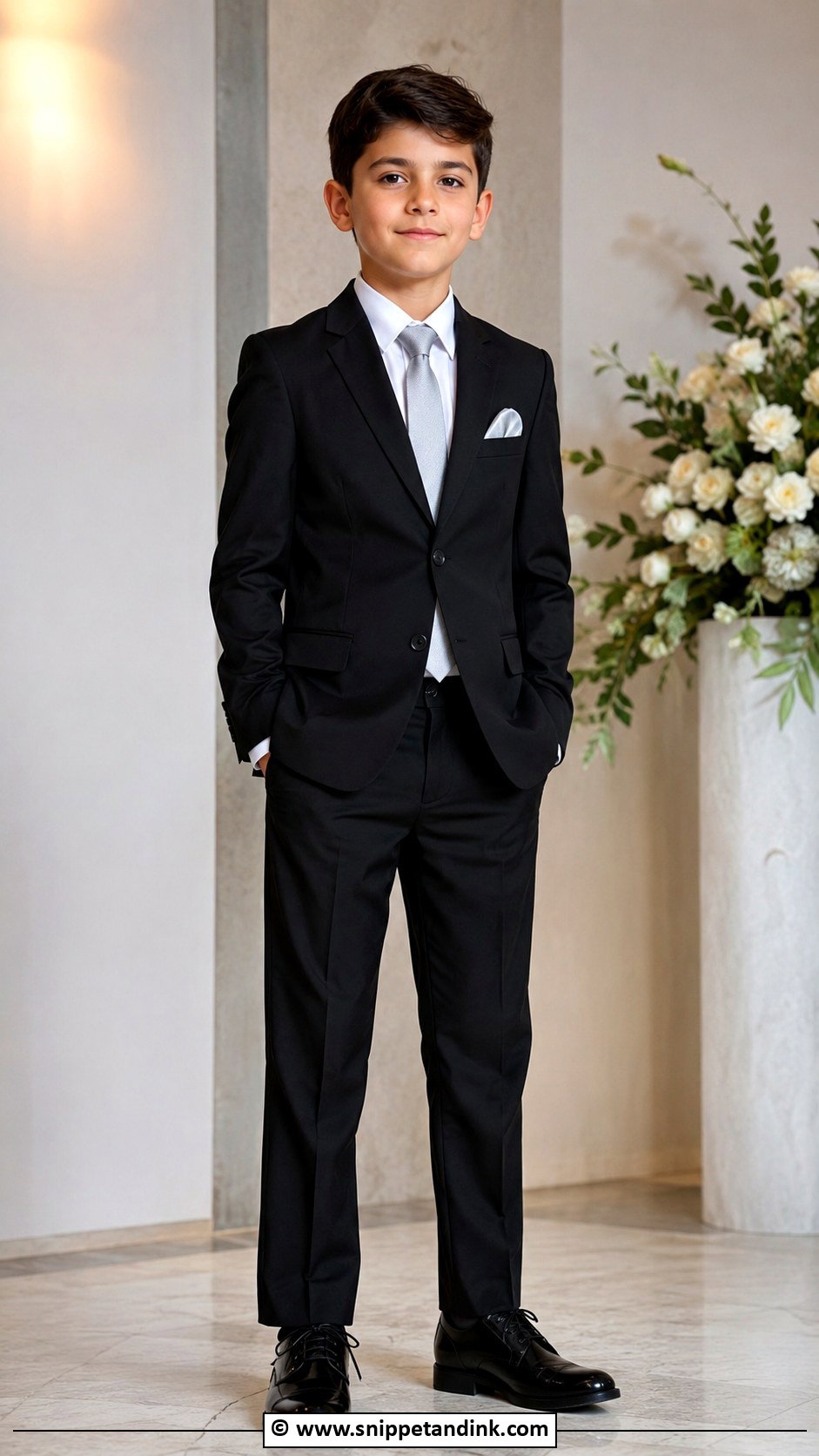 Boy Wedding Black Suit Outfit - Snippet and Ink - 25 Boy Wedding Outfit Ideas