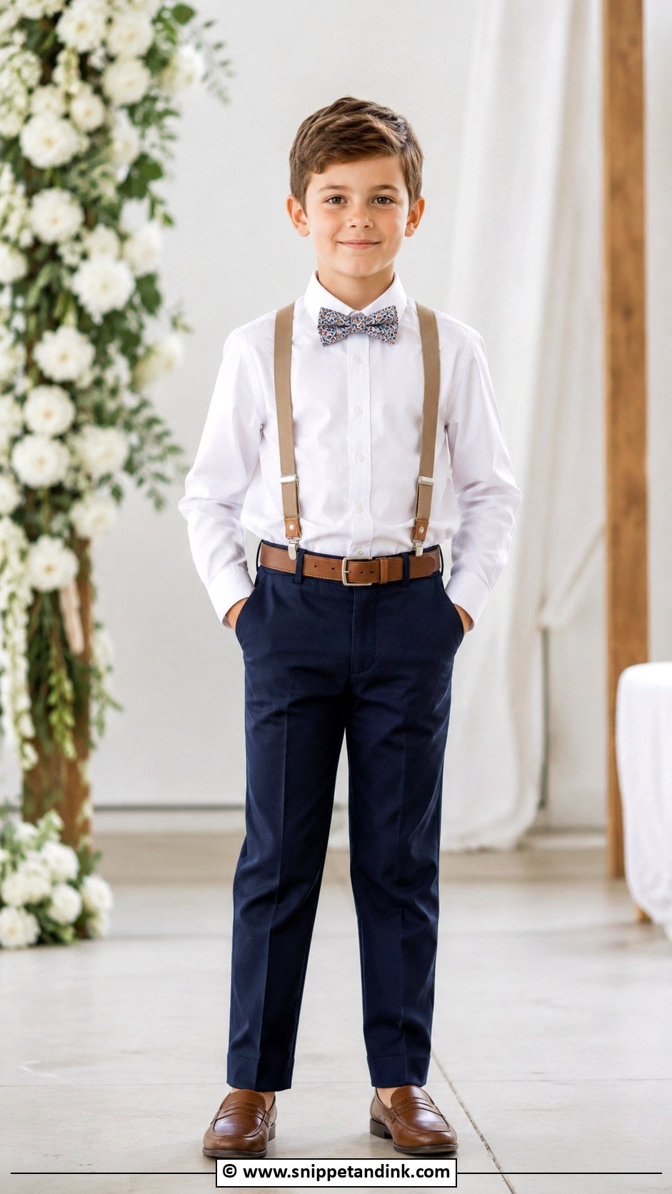 Boy Wedding Dress Pants And Shirt Outfit - Snippet and Ink - 25 Boy Wedding Outfit Ideas