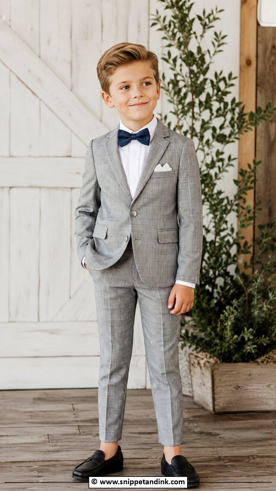 Boy Wedding Plaid Suit Outfit - Snippet and Ink - 25 Boy Wedding Outfit Ideas