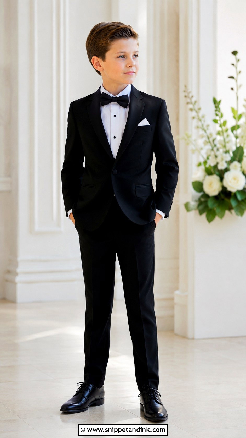 Boys Black Suit With Bow Tie - Snippet and Ink - 25 Wedding Dress for Boys Ideas