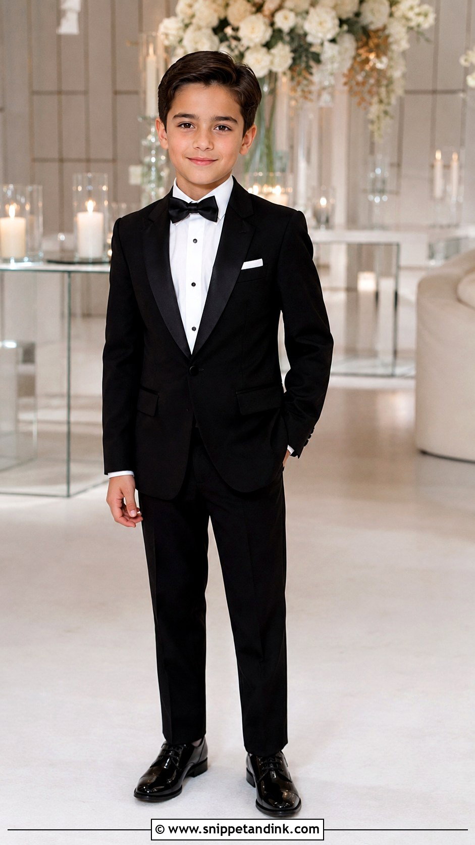 Boys Black Tuxedo Wedding Outfit - Snippet and Ink - 25 Boys Wedding Dress Ideas