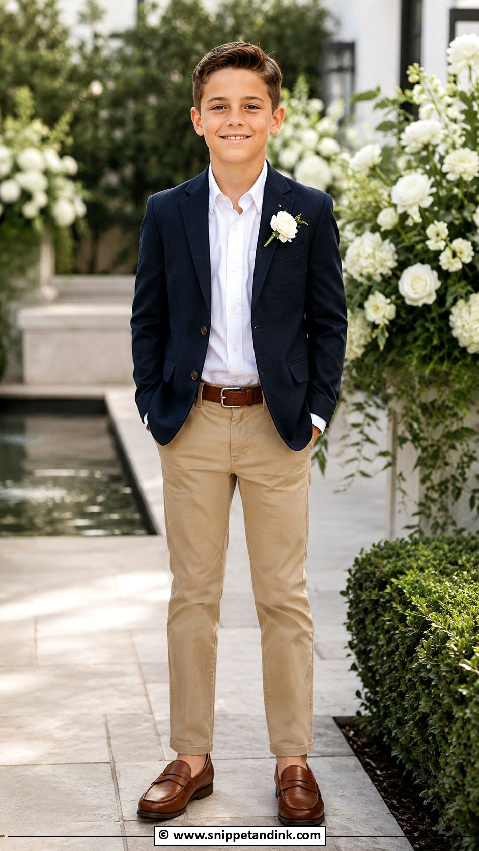 Boys Blazer And Chinos Outfit - Snippet and Ink - 25 Wedding Outfit for Boys Ideas