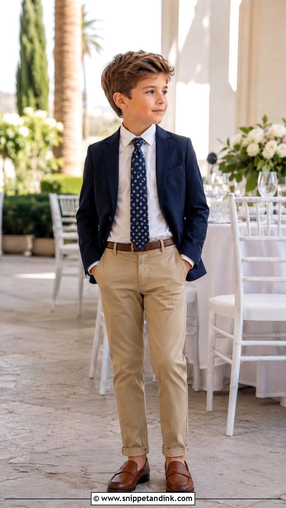 Boys Blazer And Chinos Wedding Outfit - Snippet and Ink - 25 Boys Wedding Dress Ideas