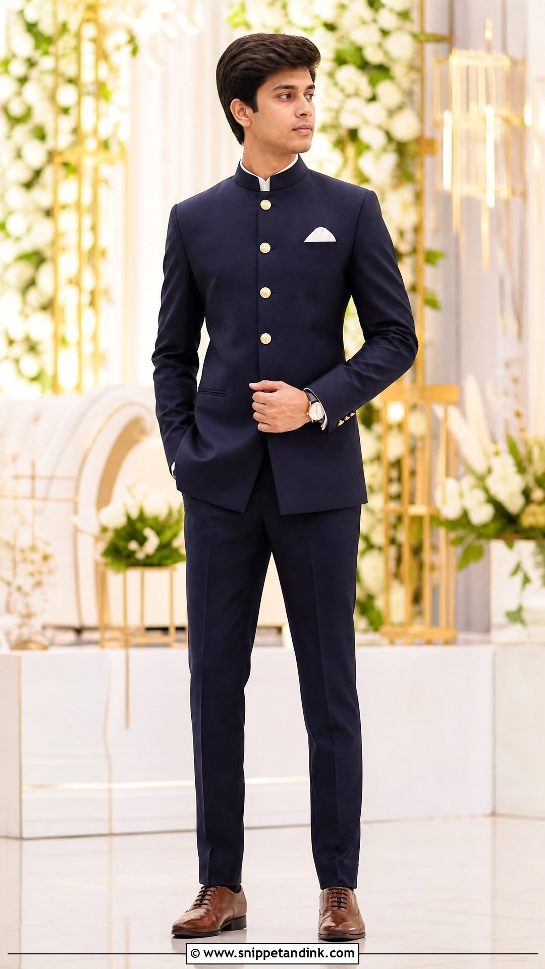 Boys Jodhpuri Suit With Formal Shoes - Snippet and Ink - 20 Indian Boys Marriage Dress Ideas