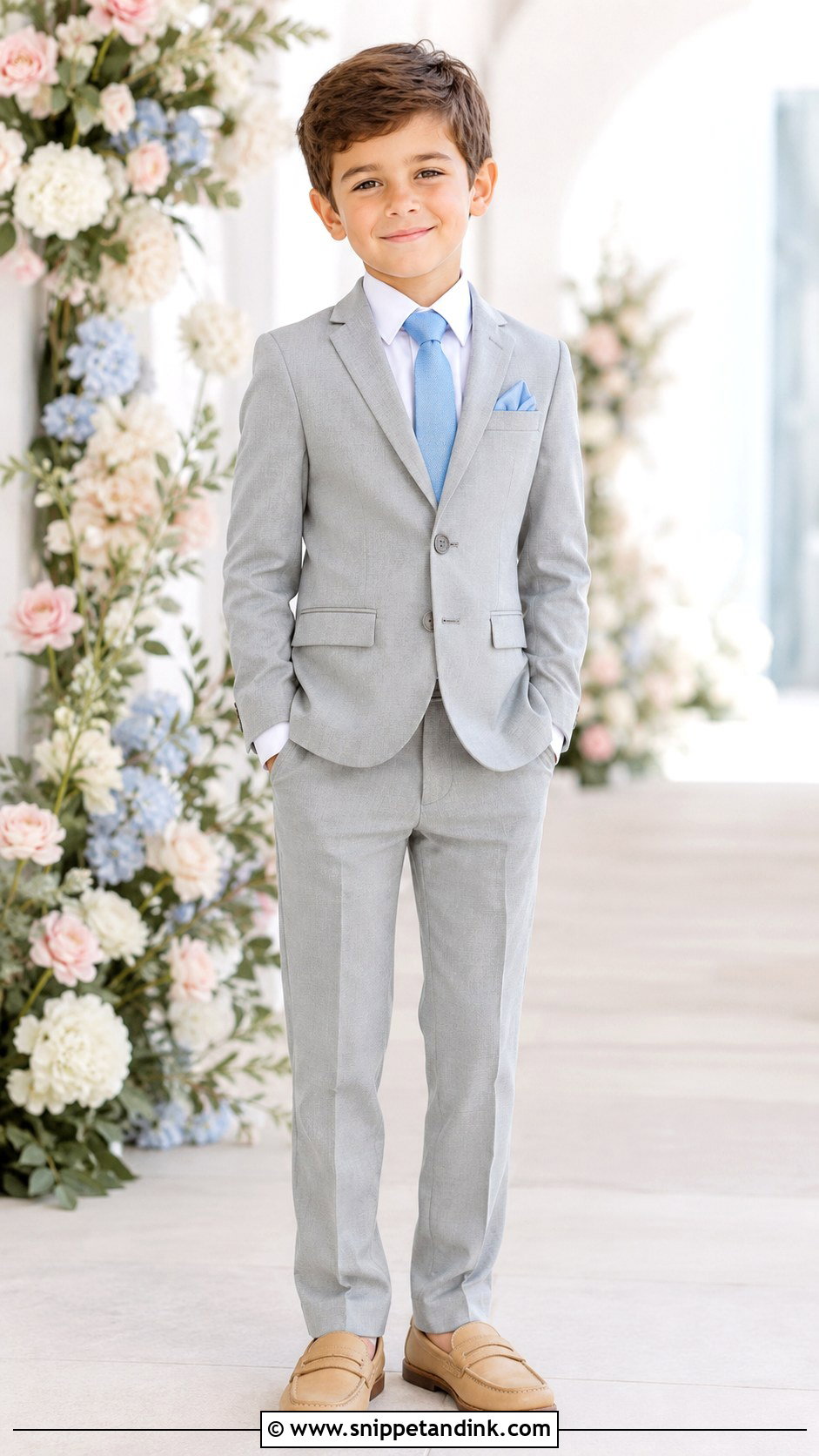 Boys Light Gray Wedding Suit - Snippet and Ink - 25 Wedding Dress for Boys Ideas