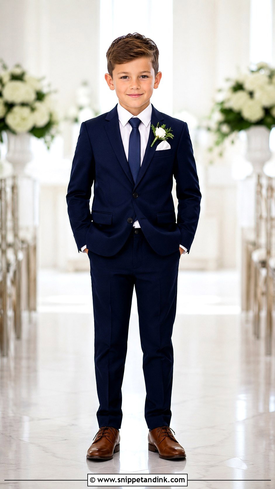Boys Navy Suit Wedding Outfit - Snippet and Ink - 25 Boys Wedding Dress Ideas