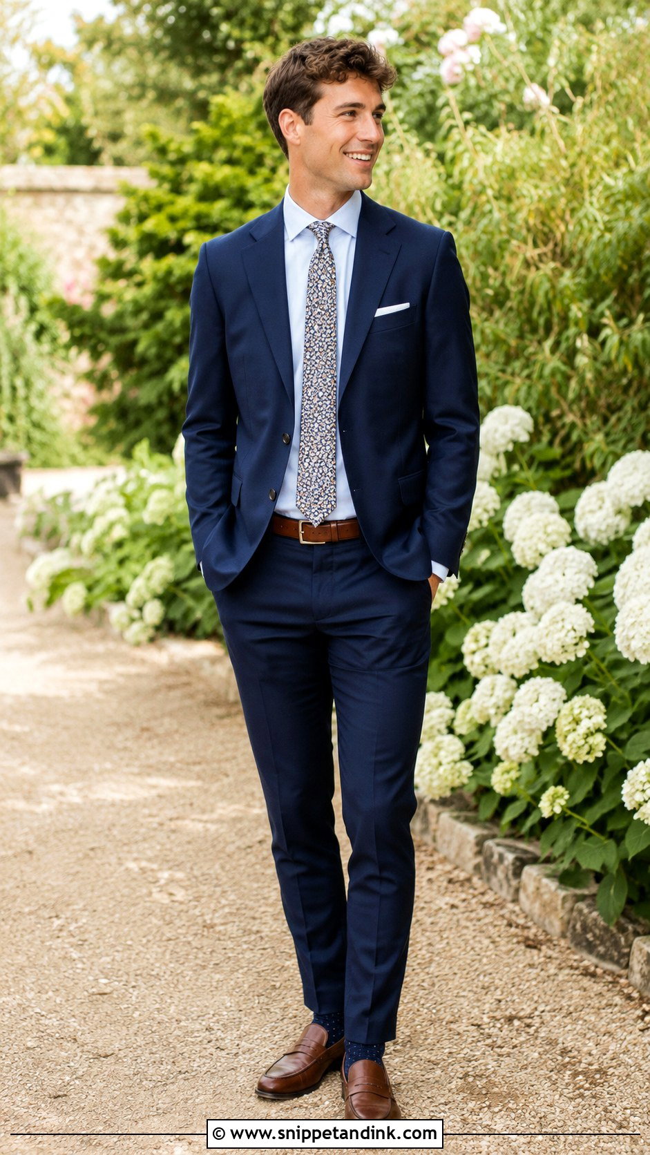 Boys Navy Suit With Floral Tie - Snippet and Ink - 20 Boys Suit Outfit Ideas for Wedding