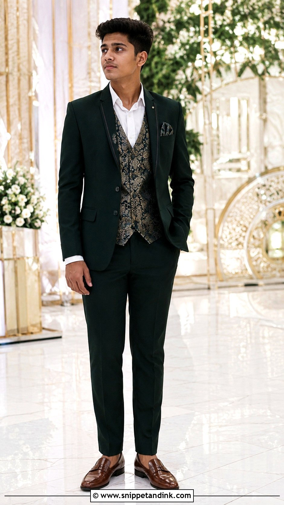 Boys Reception Suit With Indian Details - Snippet and Ink - 30 Indian Boys Wedding Outfit Ideas