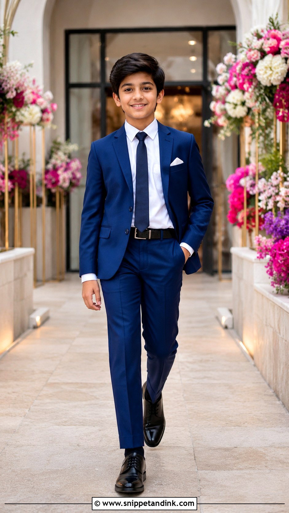 Boys Royal Blue Suit With White Shirt - Snippet and Ink - 20 Boys Suit Outfit Ideas for Wedding