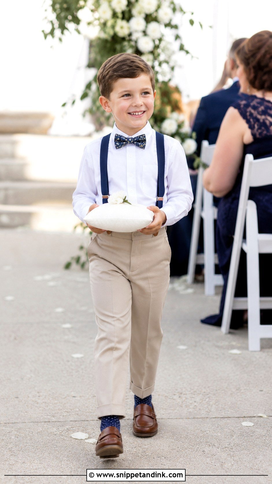 Boys Suspenders And Bow Tie Outfit - Snippet and Ink - 20 Boys Marriage Outfit Ideas
