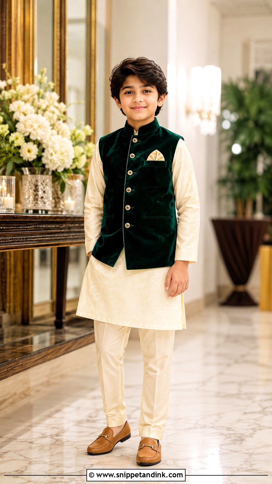 Boys Velvet Nehru Jacket Outfit - Snippet and Ink - 30 Indian Boys Wedding Outfit Ideas