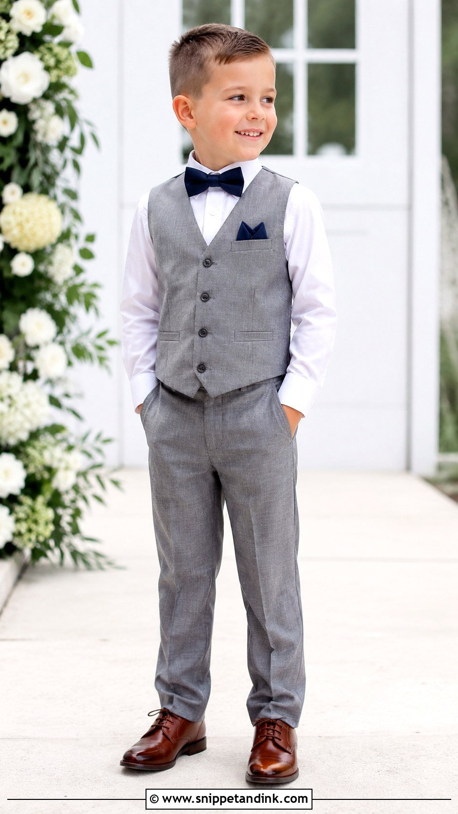 Boys Vest And Pants Wedding Outfit - Snippet and Ink - 25 Boys Wedding Dress Ideas