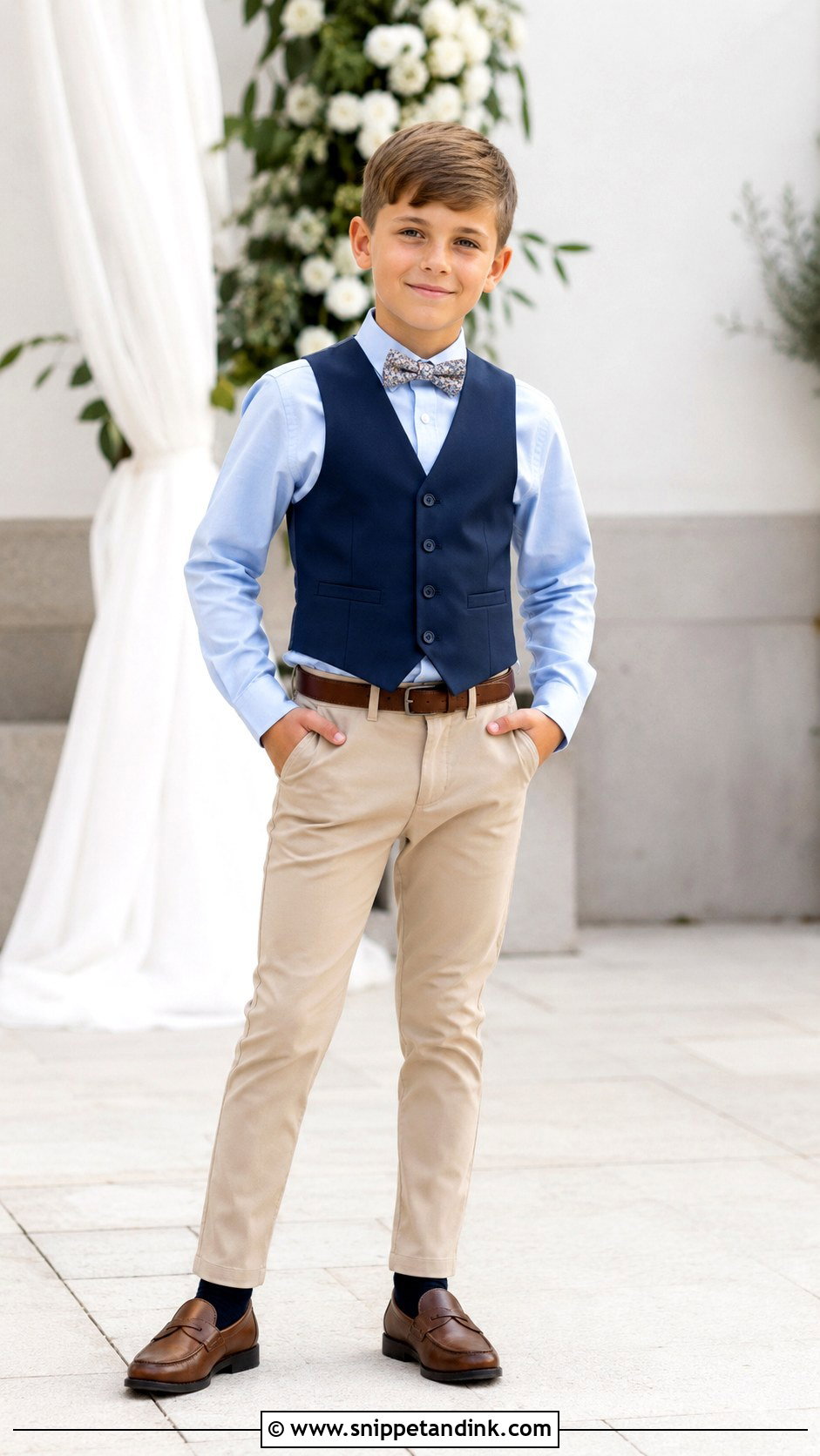 Boys Waistcoat Shirt Trouser Outfit - Snippet and Ink - 20 Boys Marriage Outfit Ideas