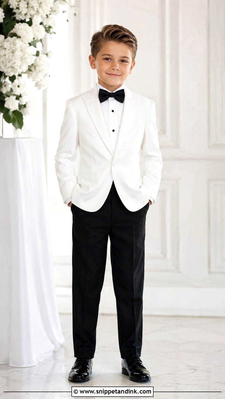 Boys White Dinner Jacket Outfit - Snippet and Ink - 25 Wedding Dress for Boys Ideas