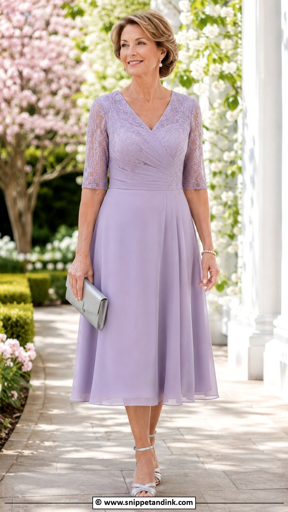 Brautmutter Lavender A Line Dress Outfit - Snippet and Ink - 30 Brautmutter Outfit Ideas