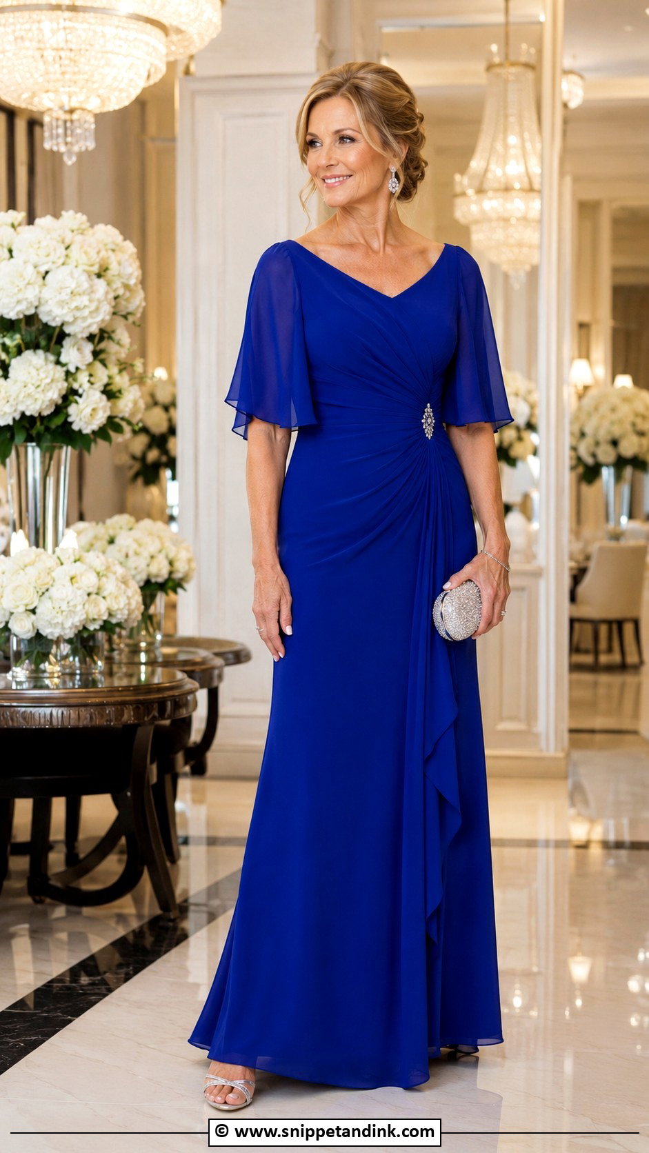 Brautmutter Royal Blue Gown Outfit - Snippet and Ink - 30 Brautmutter Outfit Ideas