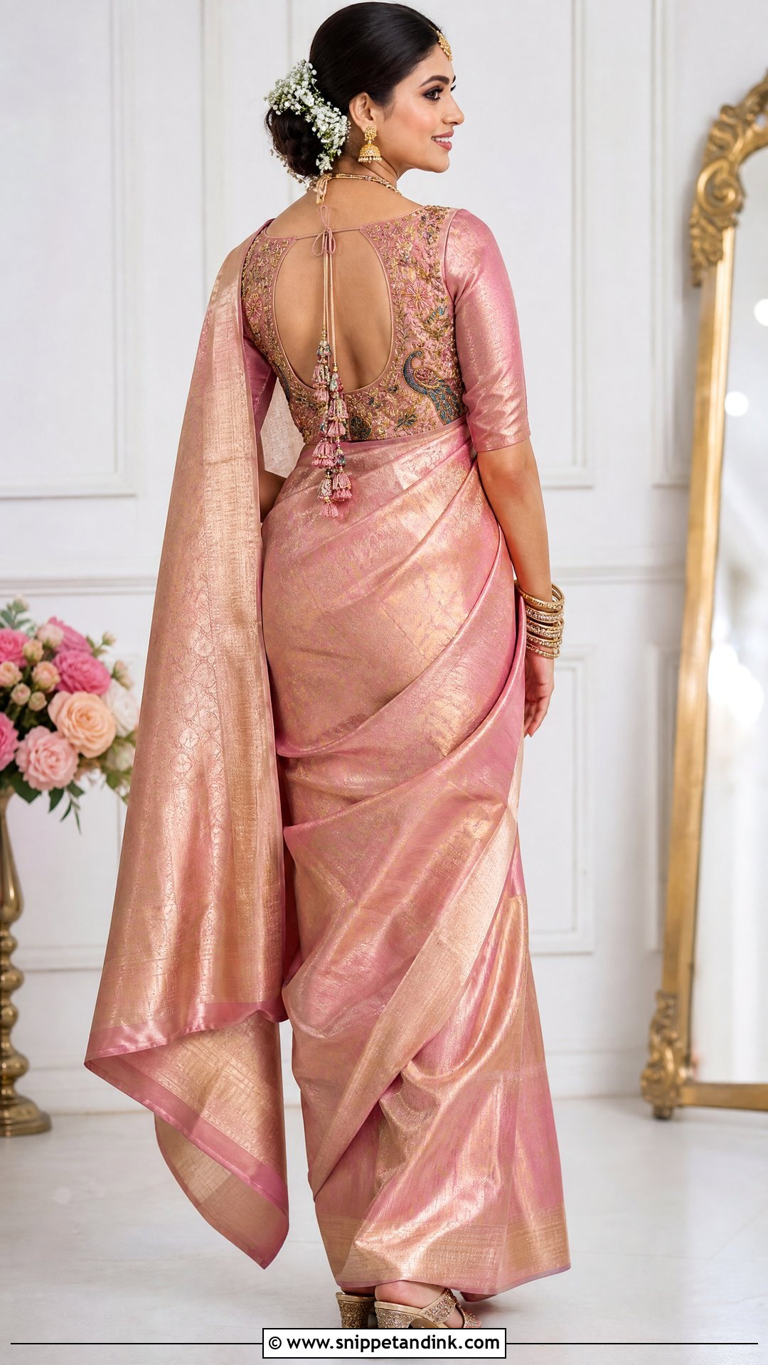 Bridal Aari Work Blouse Back Design - Snippet and Ink - 25 Bridal Aari Work Ideas